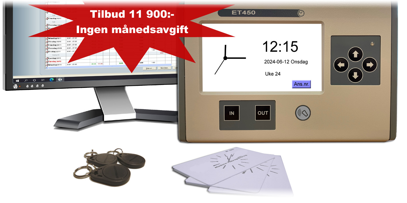 Timeregistrering med terminal